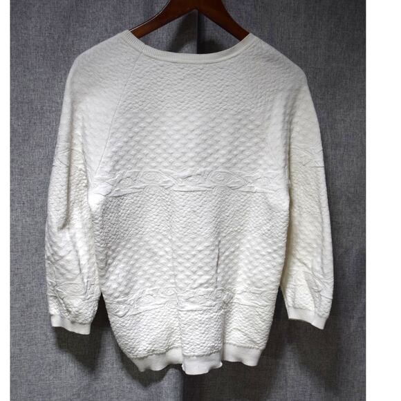 Vince Textured Cream Pullover Sweater Women’s Small - Picture 4 of 4